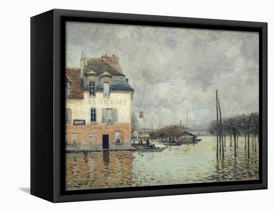 The Flood at Port-Marly-Alfred Sisley-Framed Premier Image Canvas