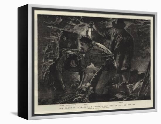 The Flooded Colliery at Troedyrhiw, Rescue of the Miners-null-Framed Premier Image Canvas