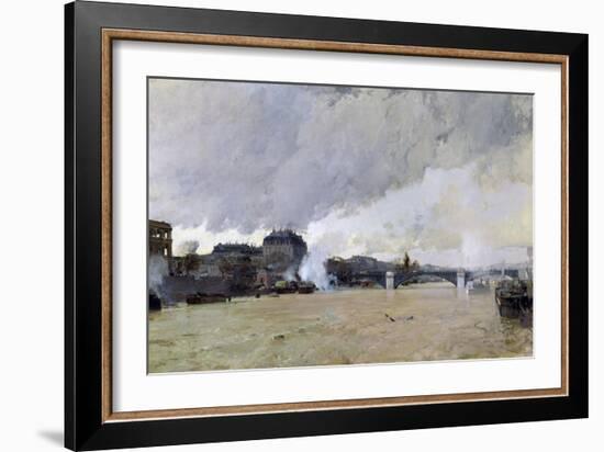 The Flooding of the Seine, c.1903-Luigi Loir-Framed Giclee Print