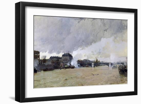 The Flooding of the Seine, c.1903-Luigi Loir-Framed Giclee Print