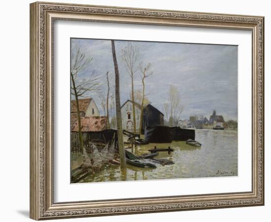 The Floods at Moret, Les Inondations a Moret, 1889-Eugène Boudin-Framed Giclee Print