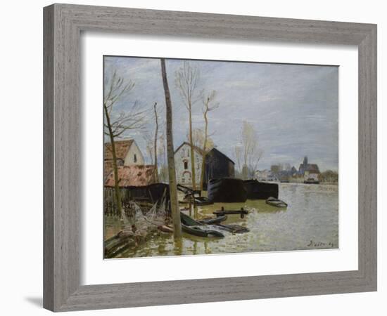 The Floods at Moret, Les Inondations a Moret, 1889-Eugène Boudin-Framed Giclee Print