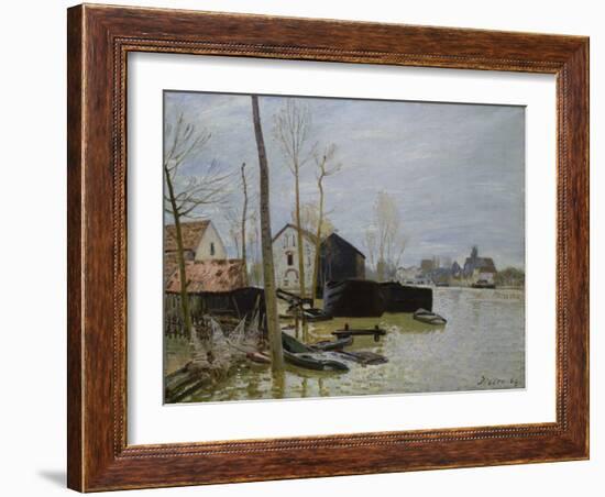 The Floods at Moret, Les Inondations a Moret, 1889-Eugène Boudin-Framed Giclee Print