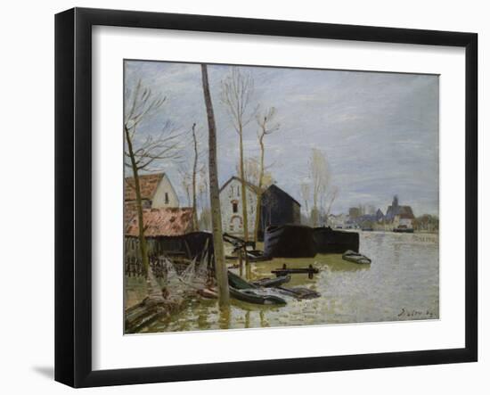 The Floods at Moret, Les Inondations a Moret, 1889-Eugène Boudin-Framed Giclee Print