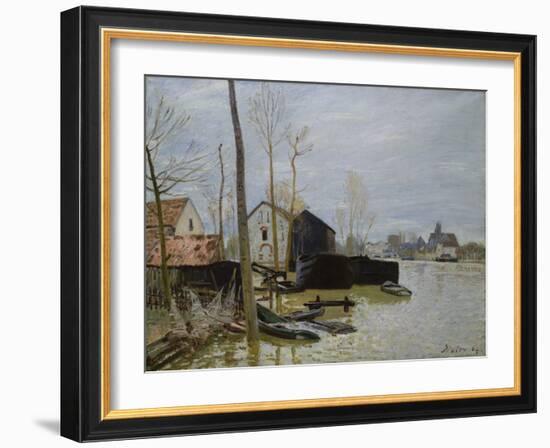 The Floods at Moret, Les Inondations a Moret, 1889-Eugène Boudin-Framed Giclee Print