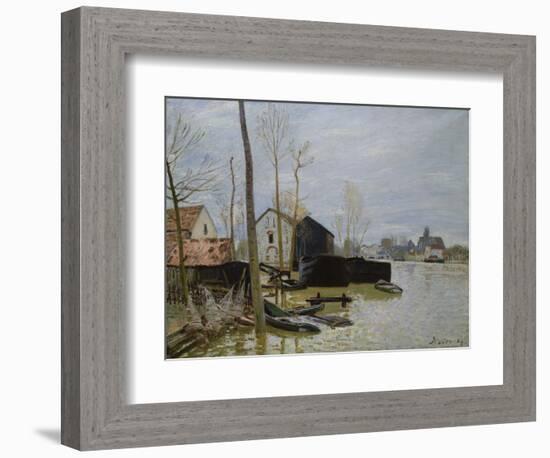 The Floods at Moret, Les Inondations a Moret, 1889-Eugène Boudin-Framed Giclee Print