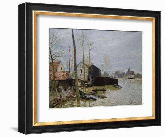 The Floods at Moret, Les Inondations a Moret, 1889-Eugène Boudin-Framed Giclee Print