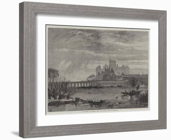 The Floods at Windsor, View from Clewer Road-null-Framed Giclee Print