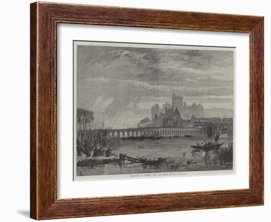 The Floods at Windsor, View from Clewer Road-null-Framed Giclee Print