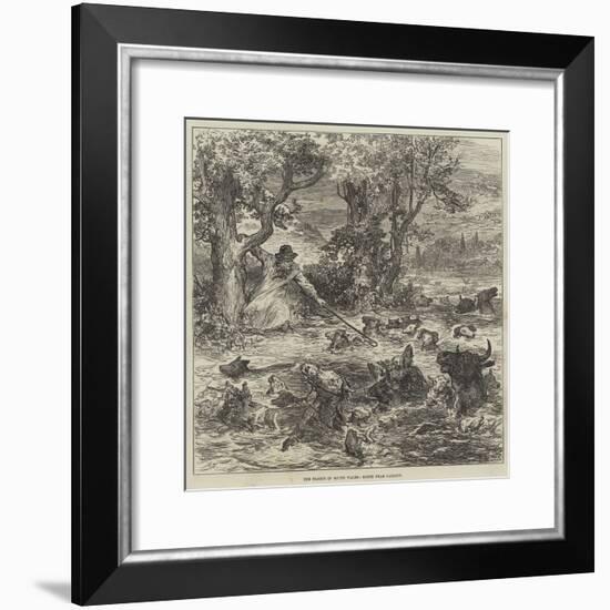 The Floods in South Wales, Scene Near Cardiff-null-Framed Giclee Print