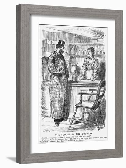 The Floods in the Country, 1877-Charles Samuel Keene-Framed Giclee Print