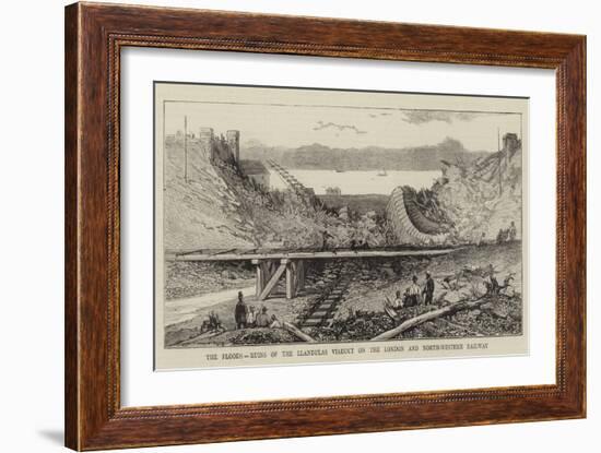 The Floods, Ruins of the Llandulas Viaduct on the London and North-Western Railway-null-Framed Giclee Print