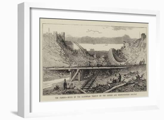 The Floods, Ruins of the Llandulas Viaduct on the London and North-Western Railway-null-Framed Giclee Print