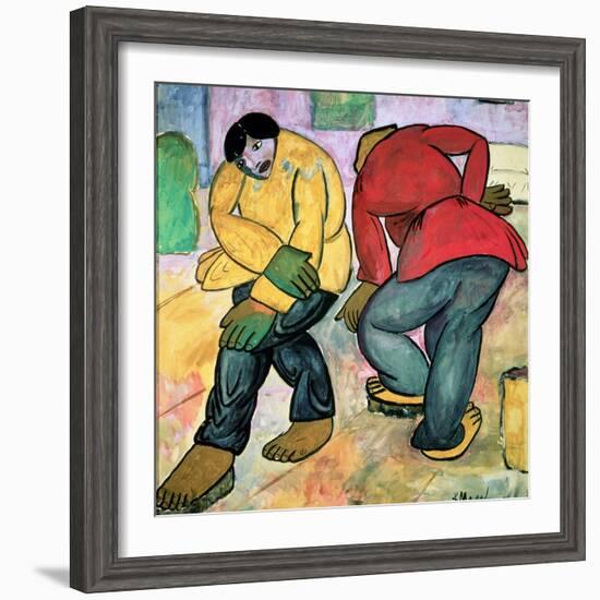 The Floor Polishers, 1911-Kasimir Malevich-Framed Giclee Print