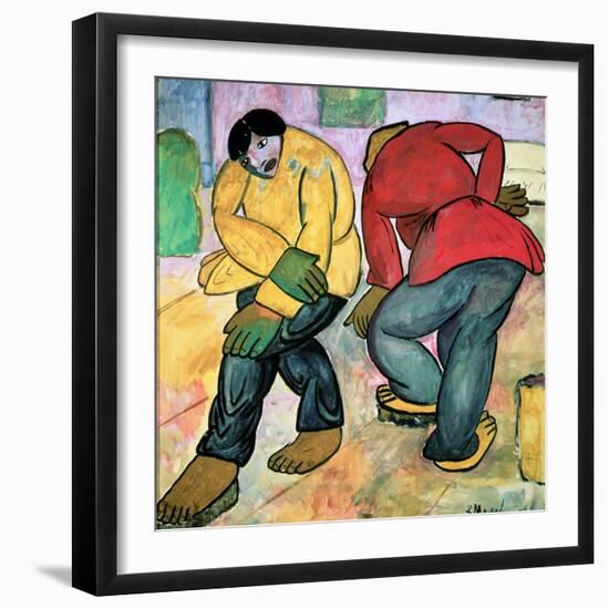 The Floor Polishers, 1911-Kasimir Malevich-Framed Giclee Print