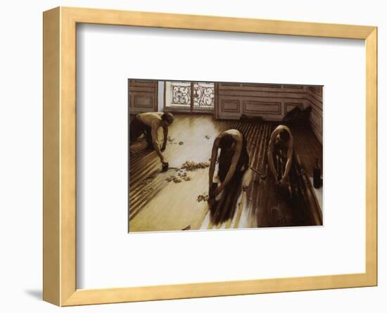 The Floor Scrapers-Gustave Caillebotte-Framed Art Print