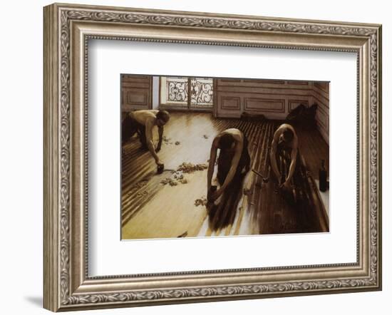 The Floor Scrapers-Gustave Caillebotte-Framed Art Print