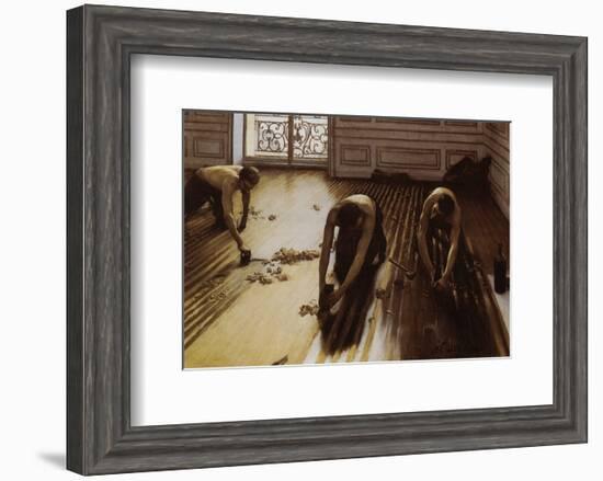 The Floor Scrapers-Gustave Caillebotte-Framed Art Print