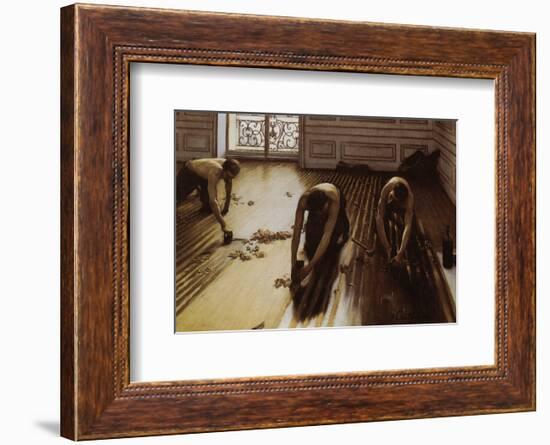 The Floor Scrapers-Gustave Caillebotte-Framed Art Print