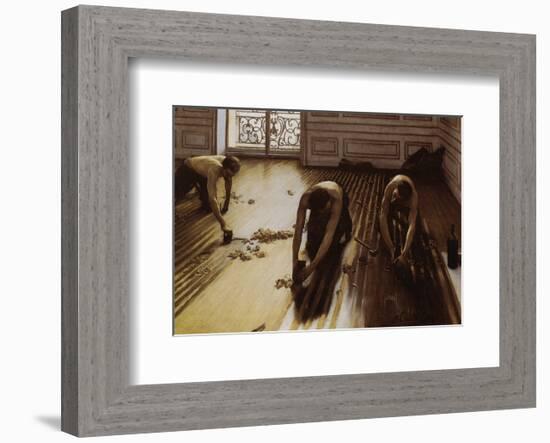 The Floor Scrapers-Gustave Caillebotte-Framed Art Print