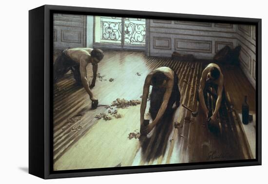 The Floor Scrapers-Gustave Caillebotte-Framed Stretched Canvas
