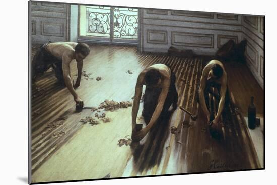 The Floor Scrapers-Gustave Caillebotte-Mounted Art Print