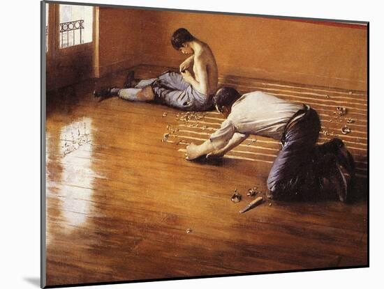 The Floor Scrapers-Gustave Caillebotte-Mounted Art Print