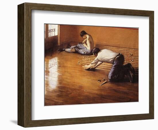 The Floor Scrapers-Gustave Caillebotte-Framed Art Print