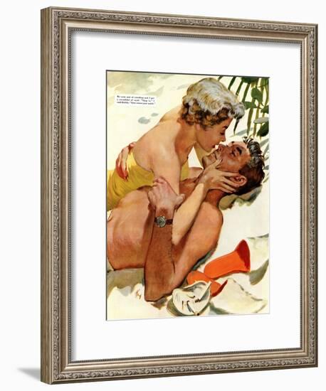 The Flordia Assignment - Saturday Evening Post "Leading Ladies", March 13, 1954 pg.35-Thorton Utz-Framed Giclee Print