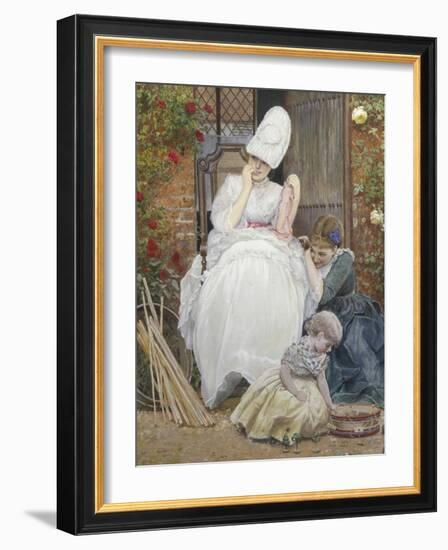 The Florist's Family (detail)-Edward Killingworth Johnson-Framed Giclee Print