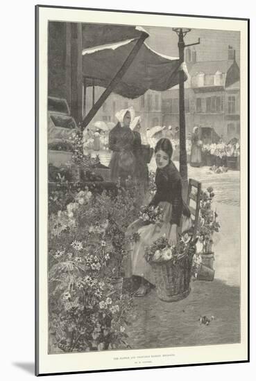 The Flower and Vegetable Market, Boulogne-Hector Caffieri-Mounted Giclee Print