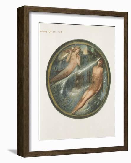 The Flower Book: Xvi. Grave of the Sea, 1905 (Litho with Gouache on Paper)-Edward Burne-Jones-Framed Giclee Print