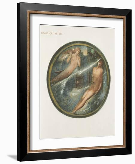 The Flower Book: Xvi. Grave of the Sea, 1905 (Litho with Gouache on Paper)-Edward Burne-Jones-Framed Giclee Print