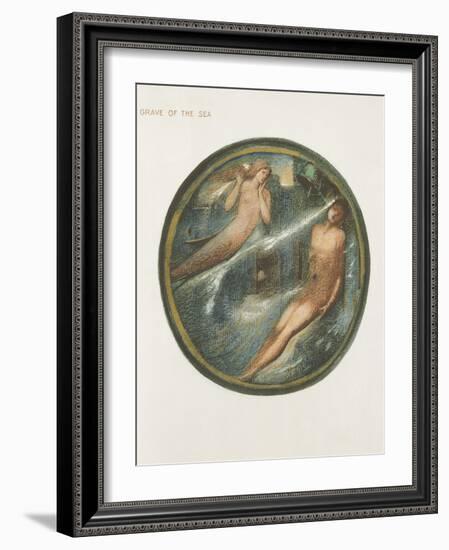 The Flower Book: Xvi. Grave of the Sea, 1905 (Litho with Gouache on Paper)-Edward Burne-Jones-Framed Giclee Print