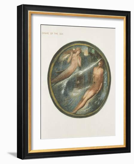 The Flower Book: Xvi. Grave of the Sea, 1905 (Litho with Gouache on Paper)-Edward Burne-Jones-Framed Giclee Print