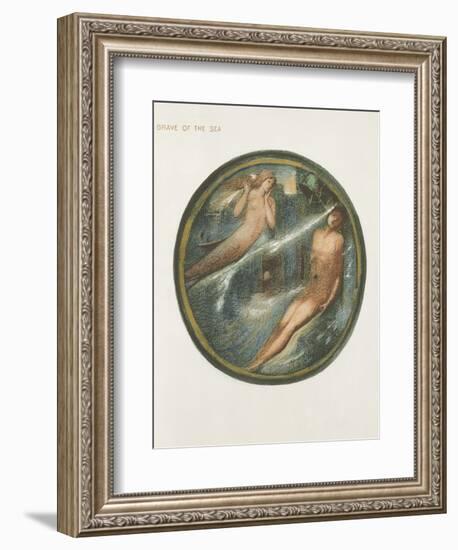 The Flower Book: Xvi. Grave of the Sea, 1905 (Litho with Gouache on Paper)-Edward Burne-Jones-Framed Giclee Print