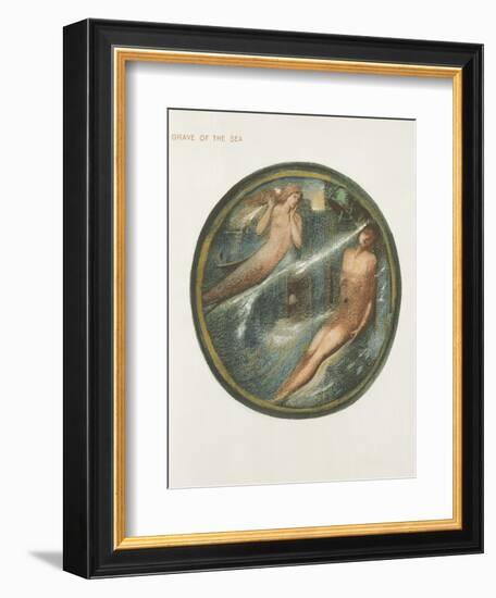 The Flower Book: Xvi. Grave of the Sea, 1905 (Litho with Gouache on Paper)-Edward Burne-Jones-Framed Giclee Print