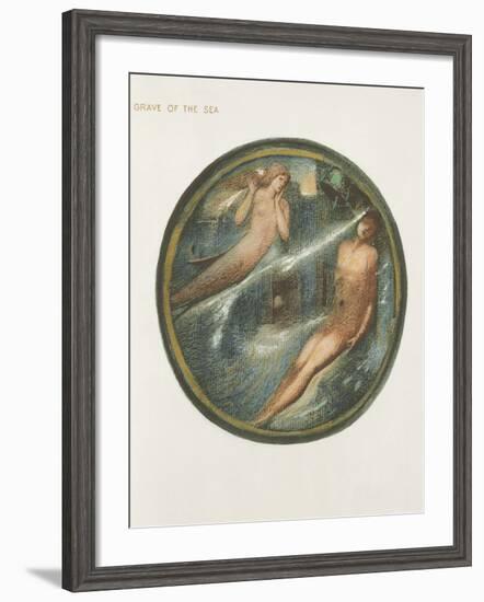 The Flower Book: Xvi. Grave of the Sea, 1905 (Litho with Gouache on Paper)-Edward Burne-Jones-Framed Giclee Print