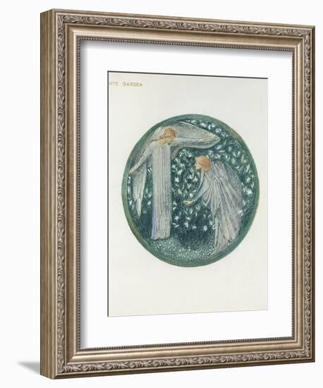 The Flower Book: XXXIV. White Garden, 1905-Edward Burne-Jones-Framed Giclee Print