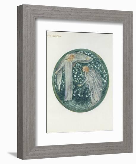 The Flower Book: XXXIV. White Garden, 1905-Edward Burne-Jones-Framed Giclee Print