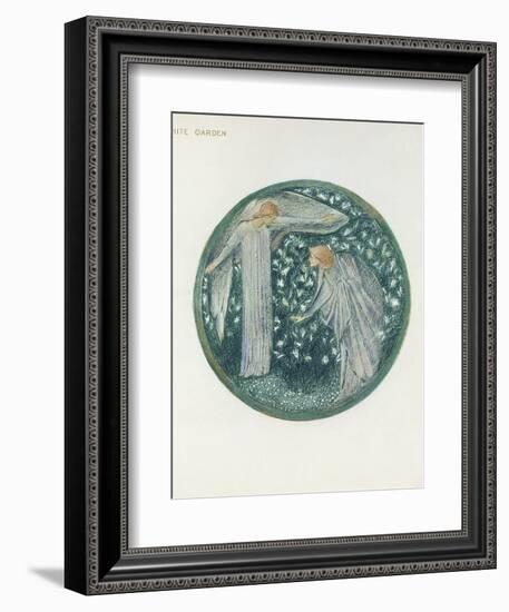 The Flower Book: XXXIV. White Garden, 1905-Edward Burne-Jones-Framed Giclee Print