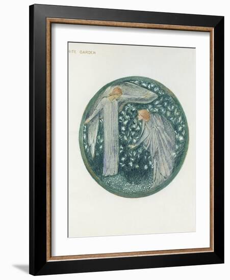 The Flower Book: XXXIV. White Garden, 1905-Edward Burne-Jones-Framed Giclee Print