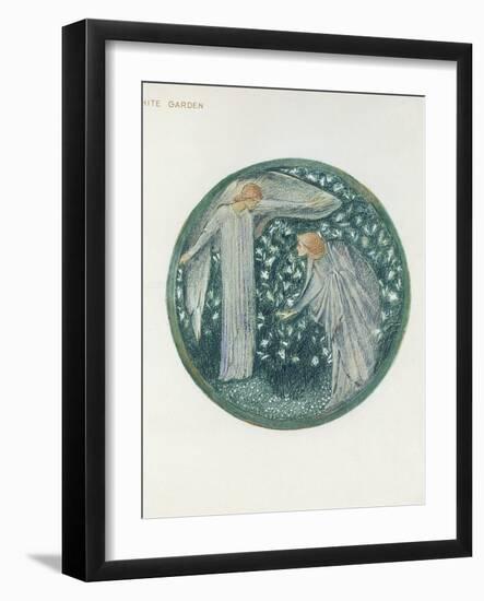 The Flower Book: XXXIV. White Garden, 1905-Edward Burne-Jones-Framed Giclee Print