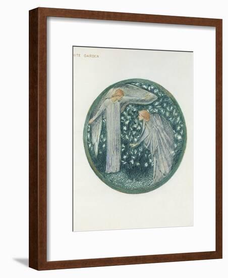 The Flower Book: XXXIV. White Garden, 1905-Edward Burne-Jones-Framed Giclee Print