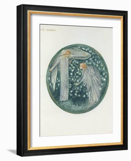 The Flower Book: XXXIV. White Garden, 1905-Edward Burne-Jones-Framed Giclee Print