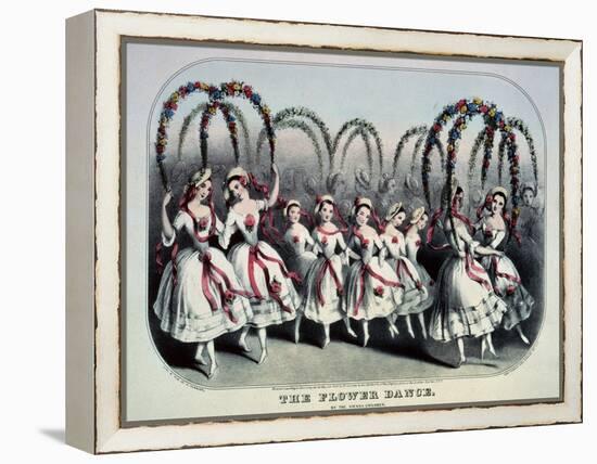The Flower Dance-Currier & Ives-Framed Premier Image Canvas