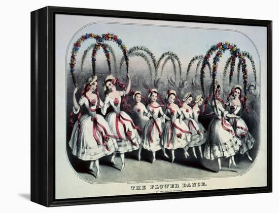 The Flower Dance-Currier & Ives-Framed Premier Image Canvas