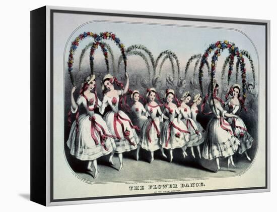 The Flower Dance-Currier & Ives-Framed Premier Image Canvas