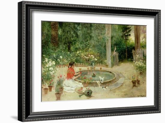 The Flower Garden, 1899-Ricardo Brugada Y Panizo-Framed Giclee Print