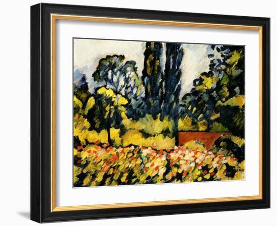 The Flower Garden at Choisel, C.1931 (Oil on Canvas)-Louis Valtat-Framed Giclee Print